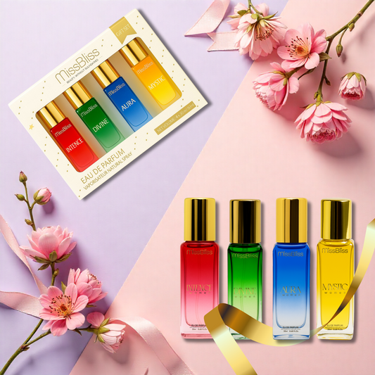 Luxury Perfume Gift Set For Women - 4 x 20ml ( Intense + Divine + Aura + Mystic )
