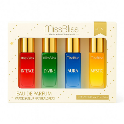 Luxury Perfume Gift Set For Women - 4 x 20ml ( Intense + Divine + Aura + Mystic )