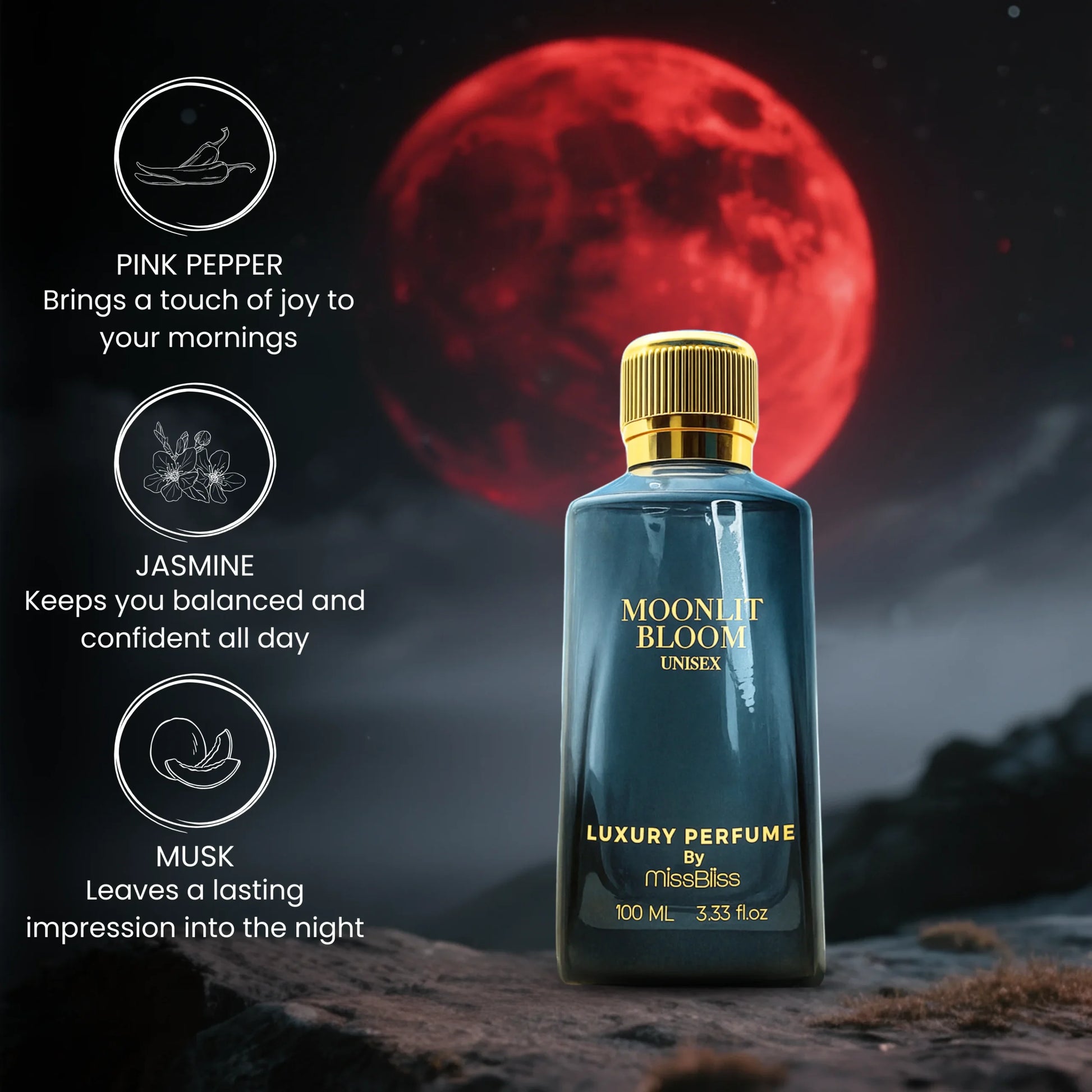 MOONLIT Bloom- Eau de Parfum Unisex Perfume- 100 ml image 2