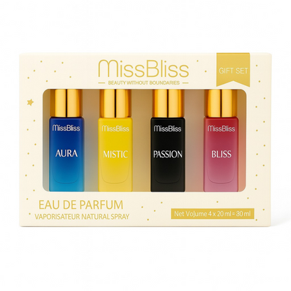 Luxury Perfume Gift Set For Women - 4 x 20ml ( Aura + Mystic + Passion + Bliss )