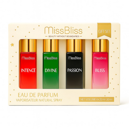 Luxury Perfume Gift Set For Women - 4 x 20ml ( Intence + Divine + Passion + Bliss )