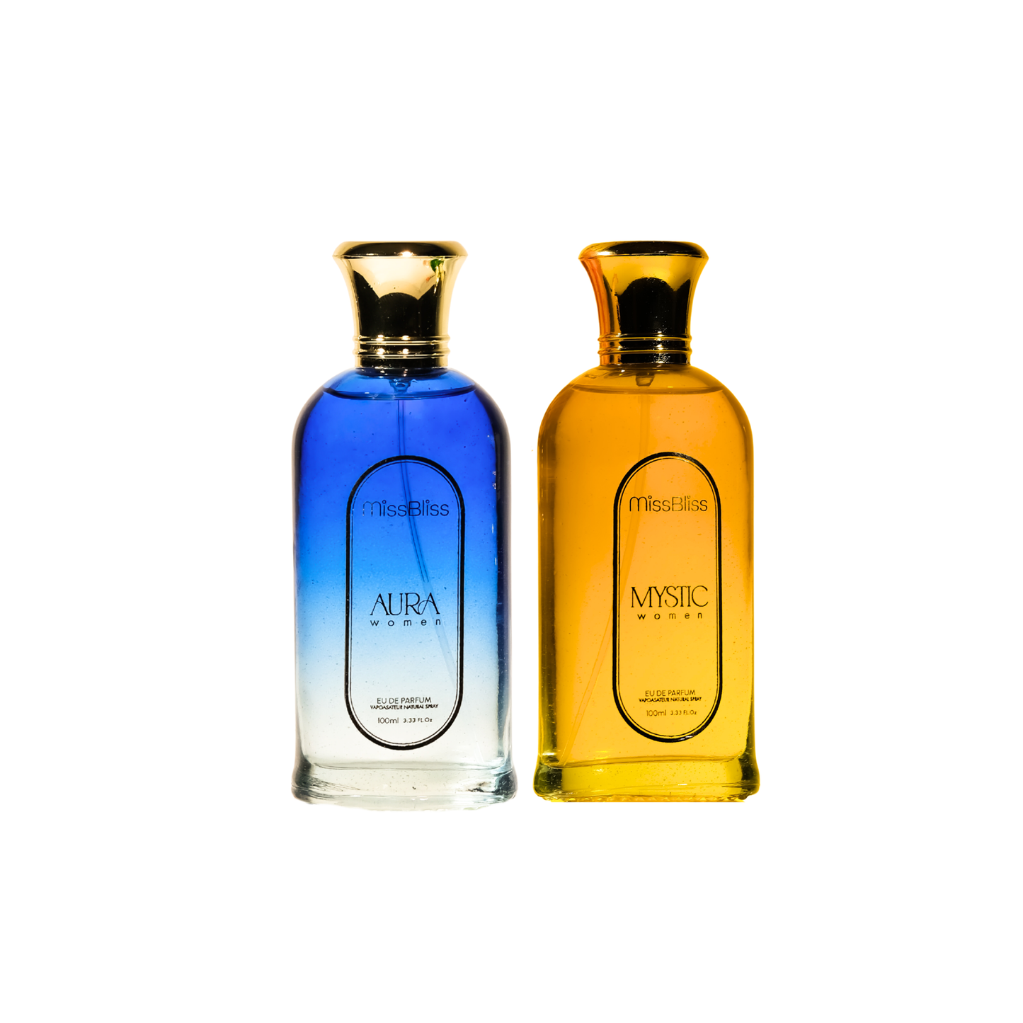 AURA + MYSTIC Women EU DE PARFUM 200ml | Vapostar Natural Spray | Set of 2 | 100ml each