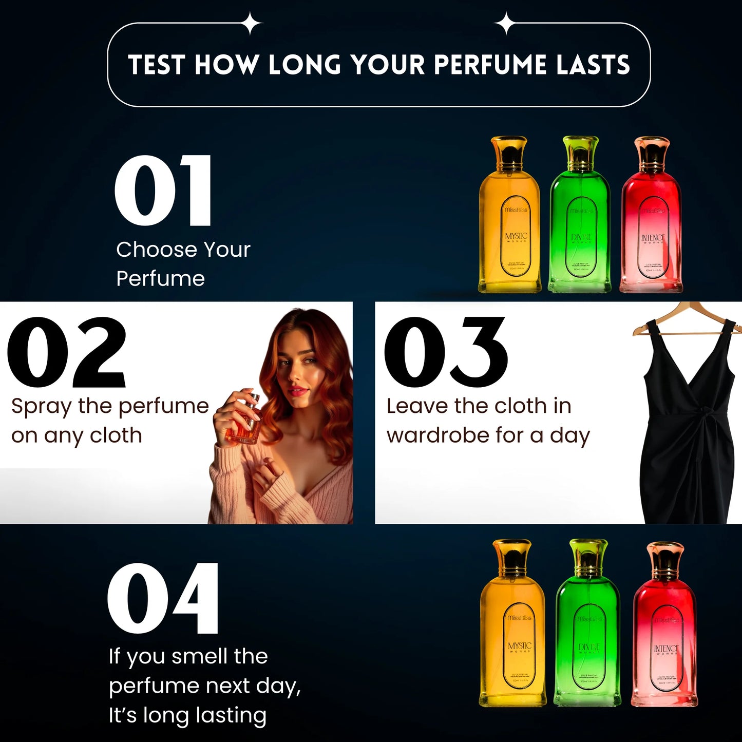 Best Of Perfume Combo ( Intence + Divine + Mystic ) - 3 x 100ml image 6