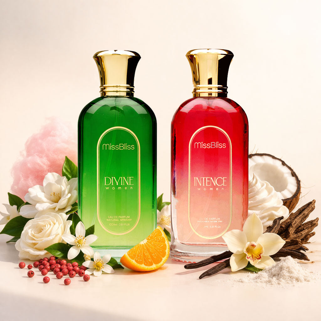 INTENCE + DIVINE Women EU DE PARFUM 200ml | Vapostar Natural Spray | Set of 2 | 100ml each