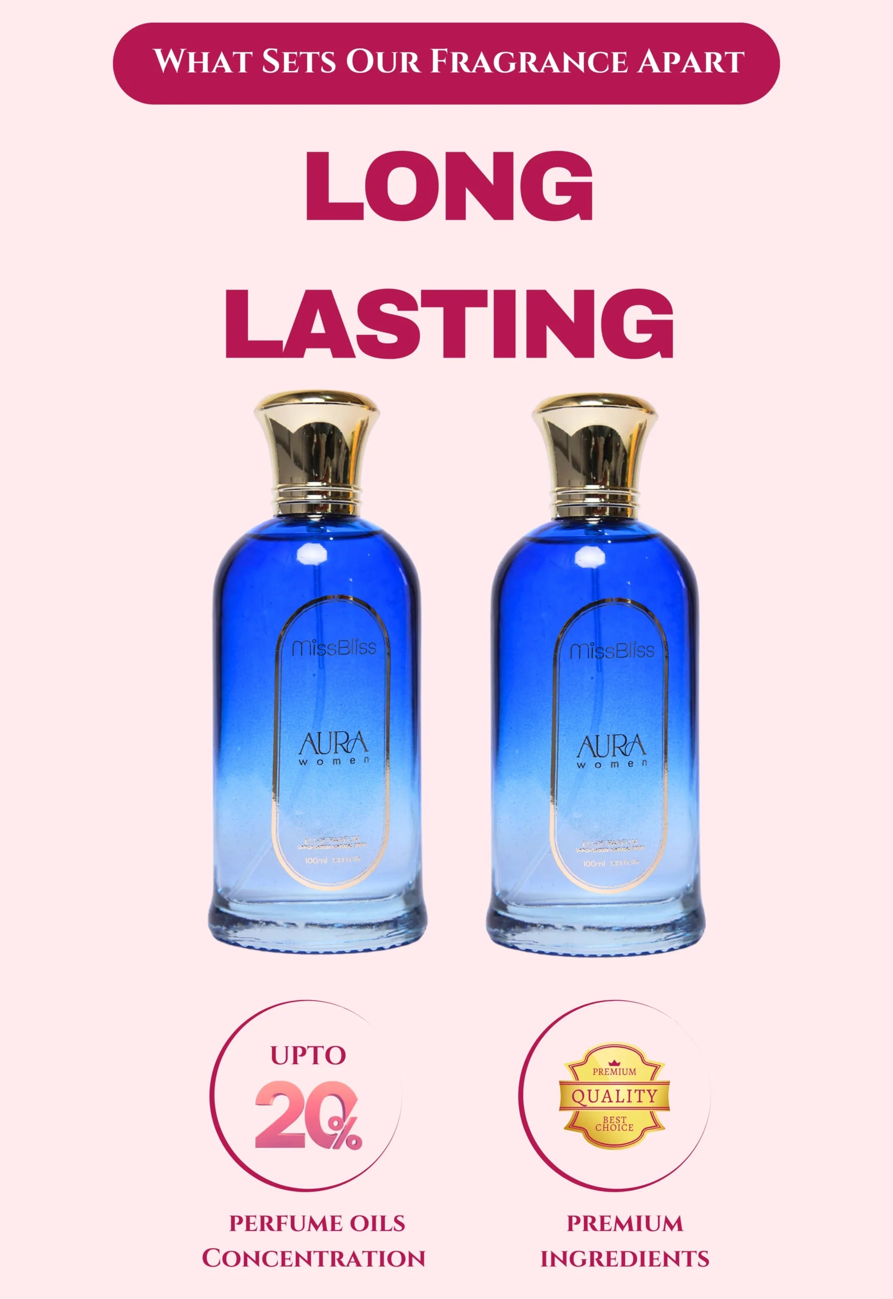 AURA Women | 200ml EU DE PARFUM | Set of 2 | 100ml each image 1