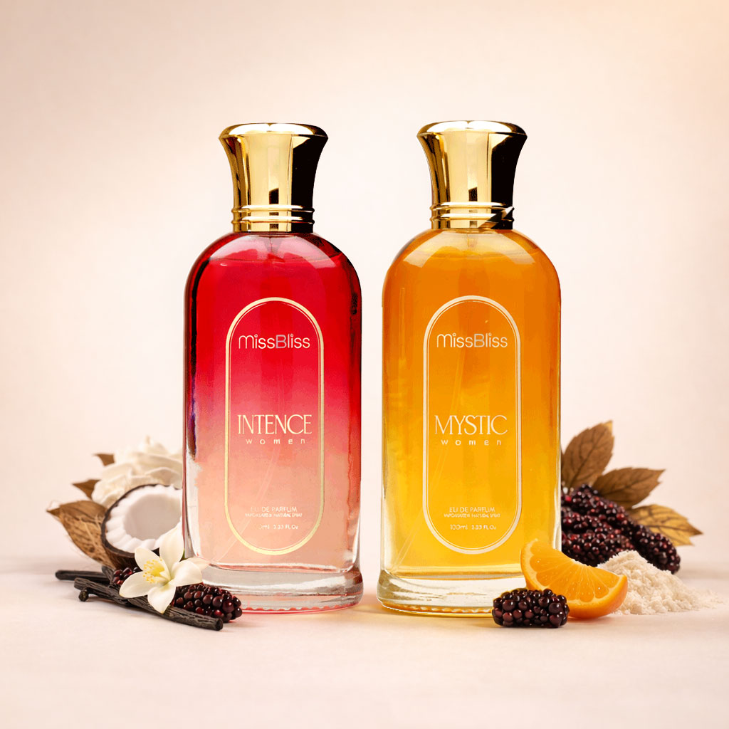 INTENCE + MYSTIC Women EU DE PARFUM 200ml | Vapostar Natural Spray | Set of 2 | 100ml each